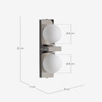 Emrys 25 cm metal wall light