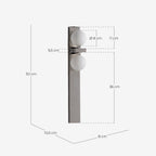 Emrys 50 cm metal wall light