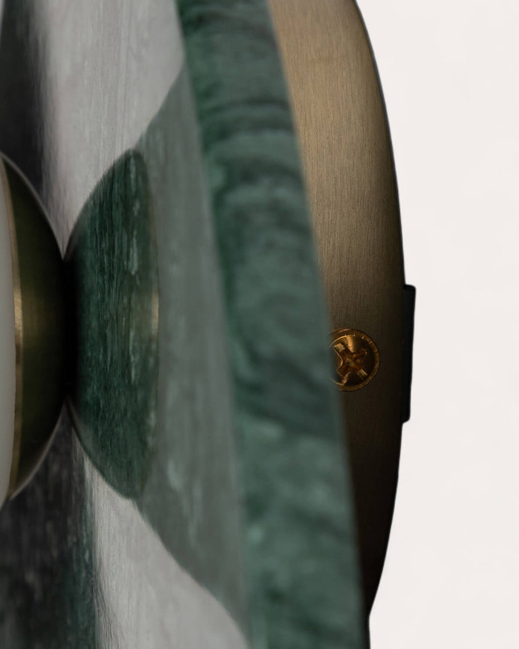 Wall light with side sphere in Lunas marble