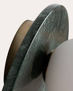 Wall light with side sphere in Lunas marble