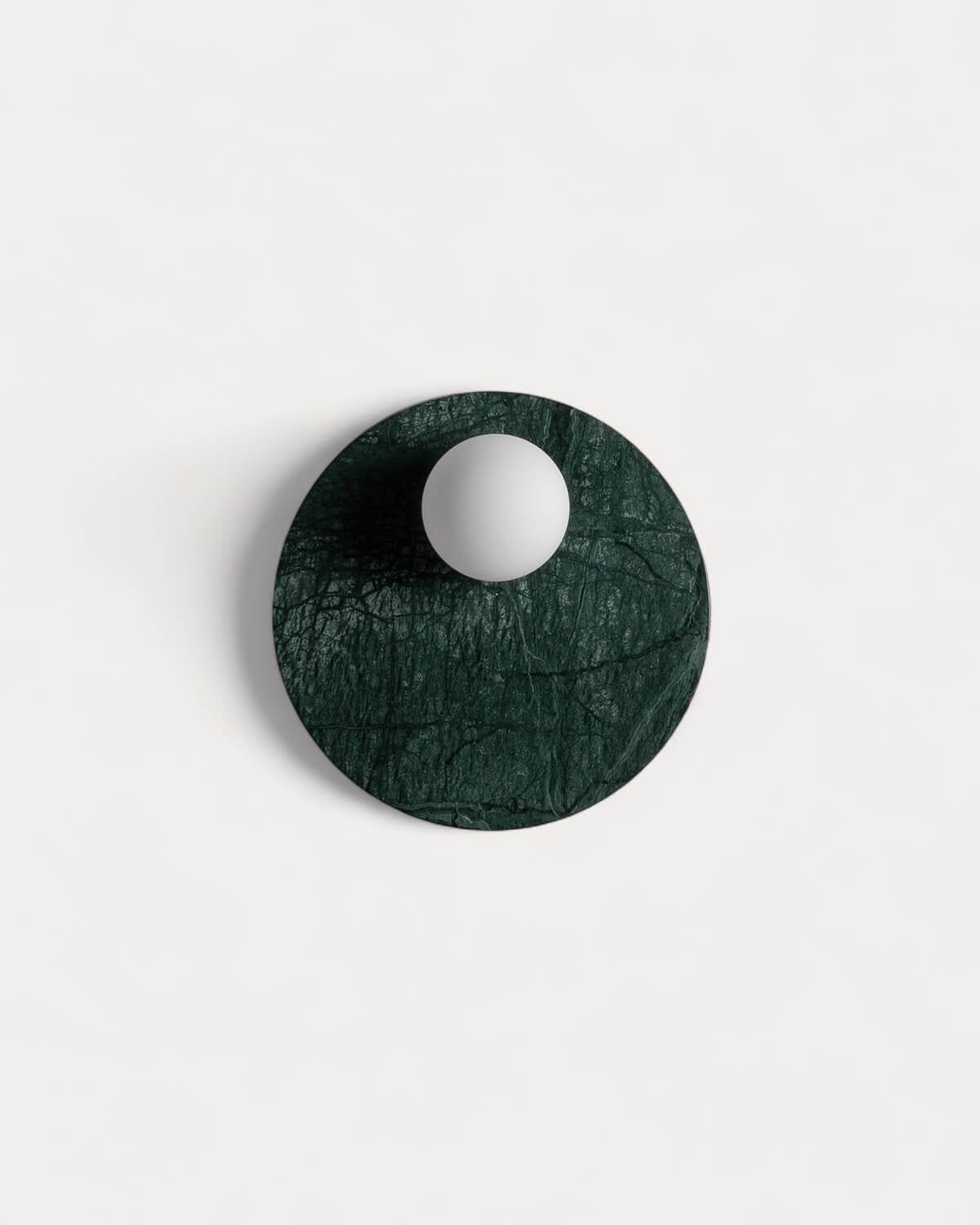 Wall light with side sphere in Lunas marble