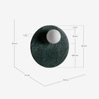 Wall light with side sphere in Lunas marble