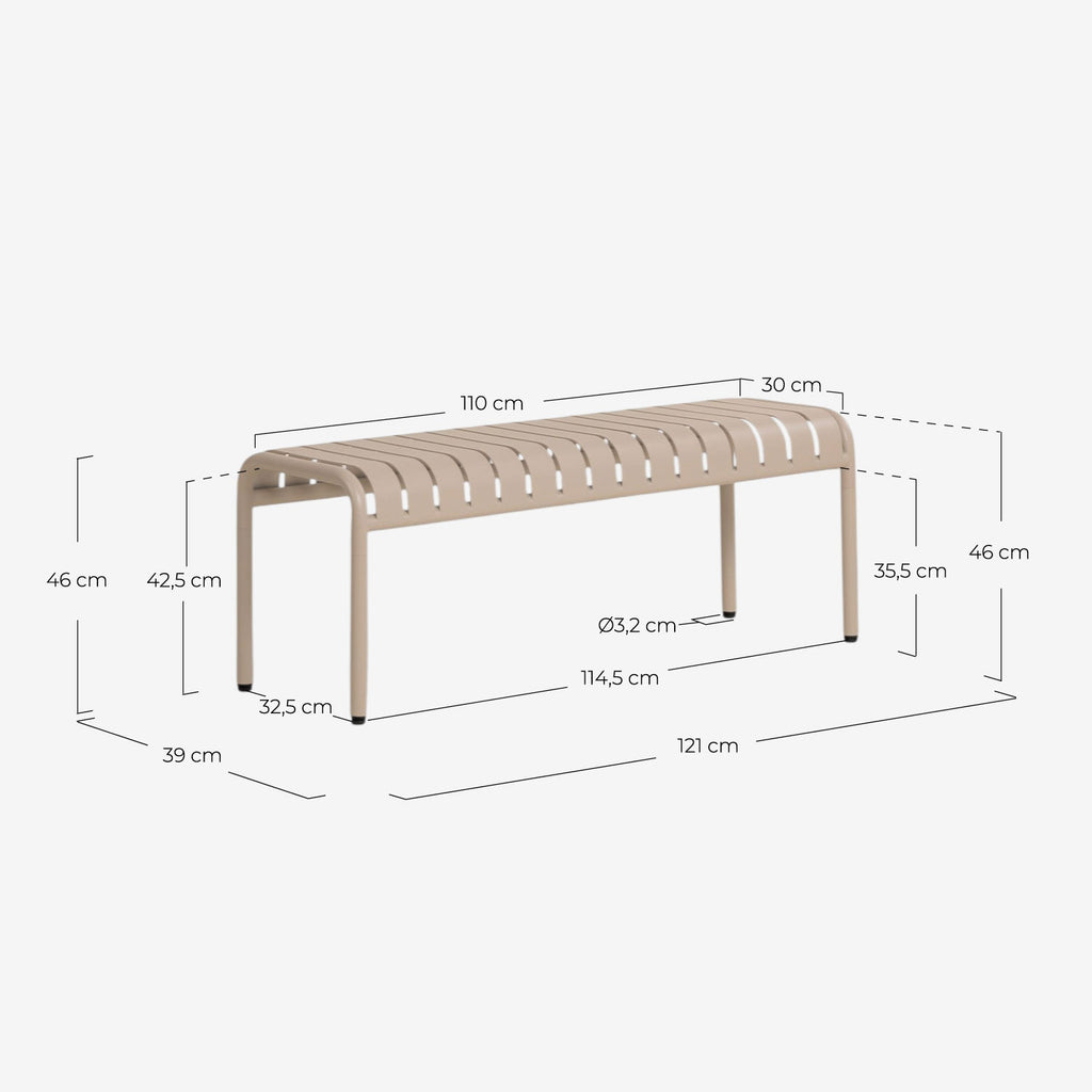 Tavo metal garden bench