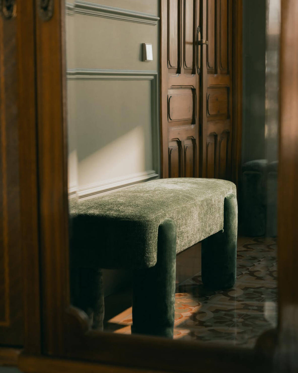 Eleri Fabric Bench
