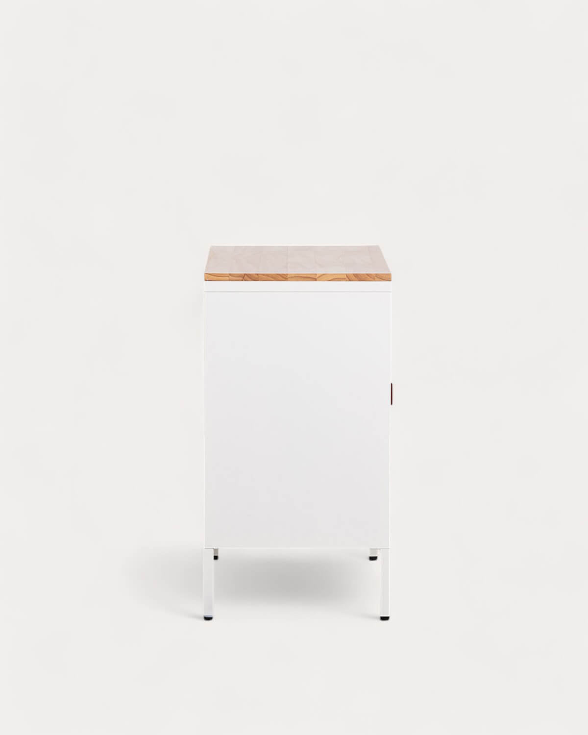 Low sideboard with 2 doors 80x41 cm in laminated steel and Varys pine wood