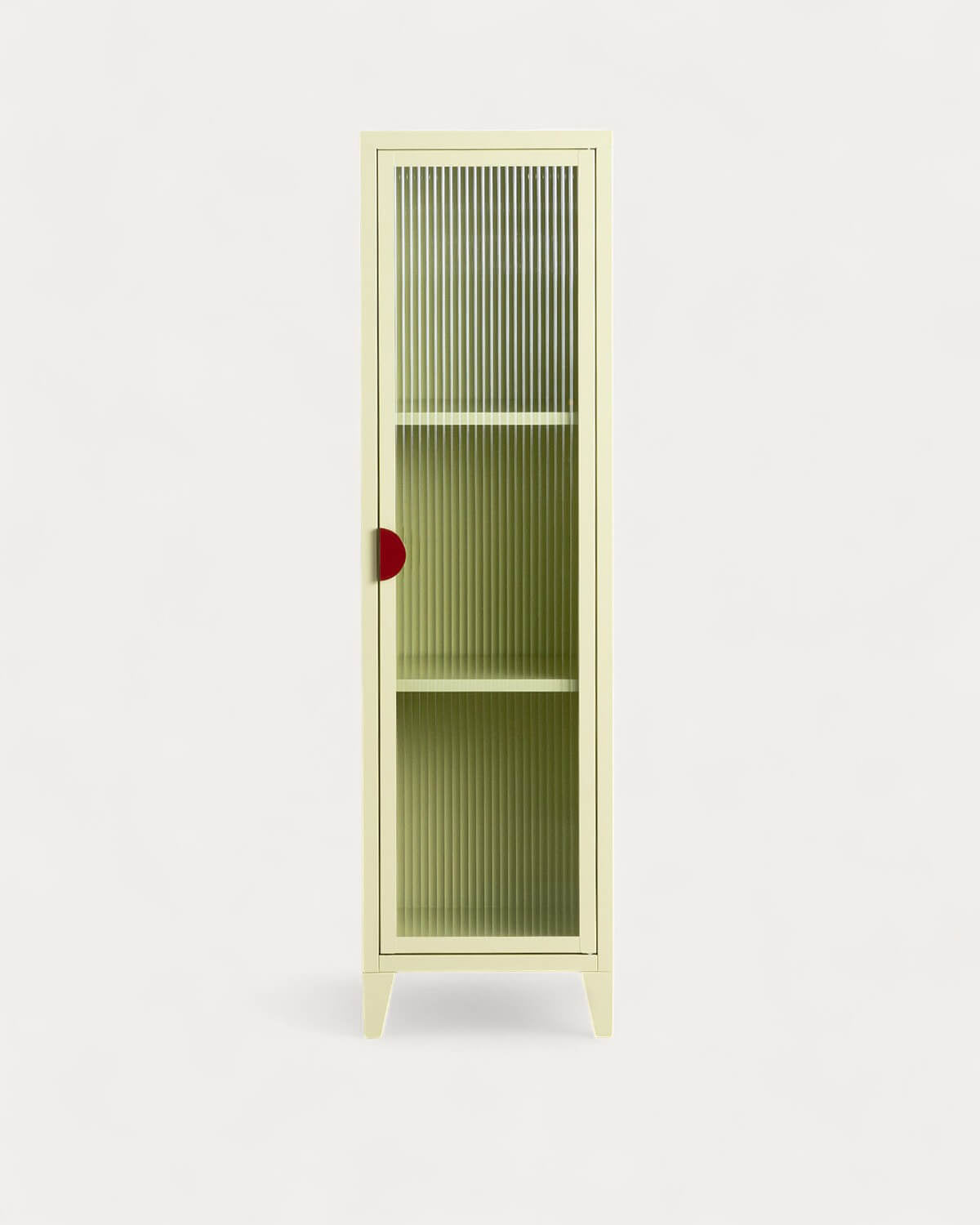 1-door buffet display case 137x38 cm in laminated steel and Soan glass