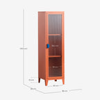 1-door buffet display case 137x38 cm in laminated steel and Soan glass