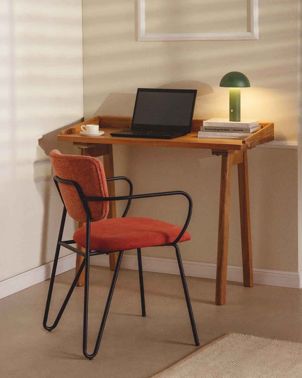 Rectangular acacia wood desk 99x45 cm Mateo