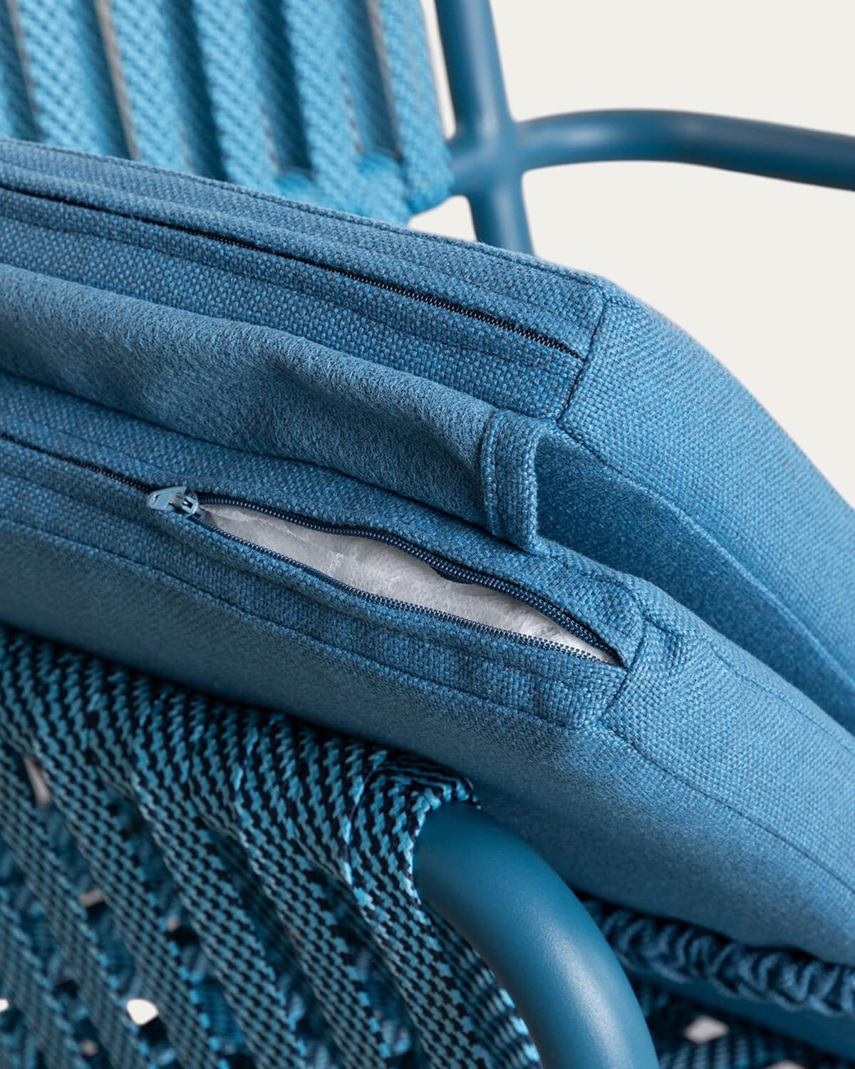 Drian aluminum and rope outdoor chair