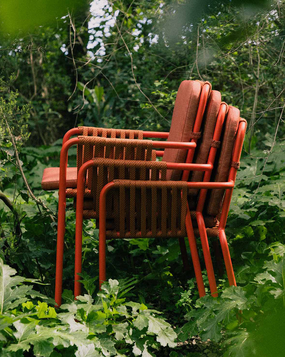 Drian aluminum and rope outdoor chair