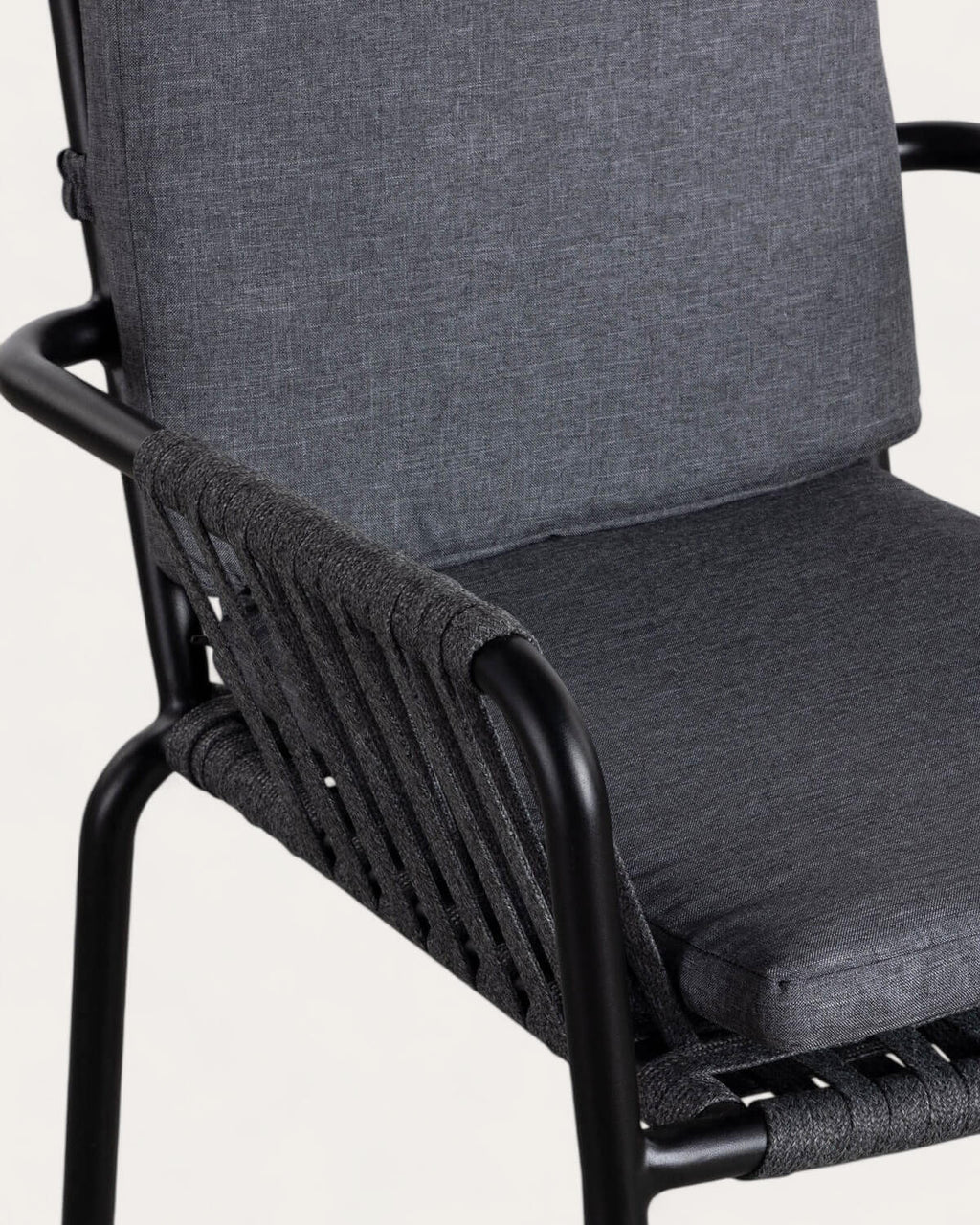Drian aluminum and rope outdoor chair