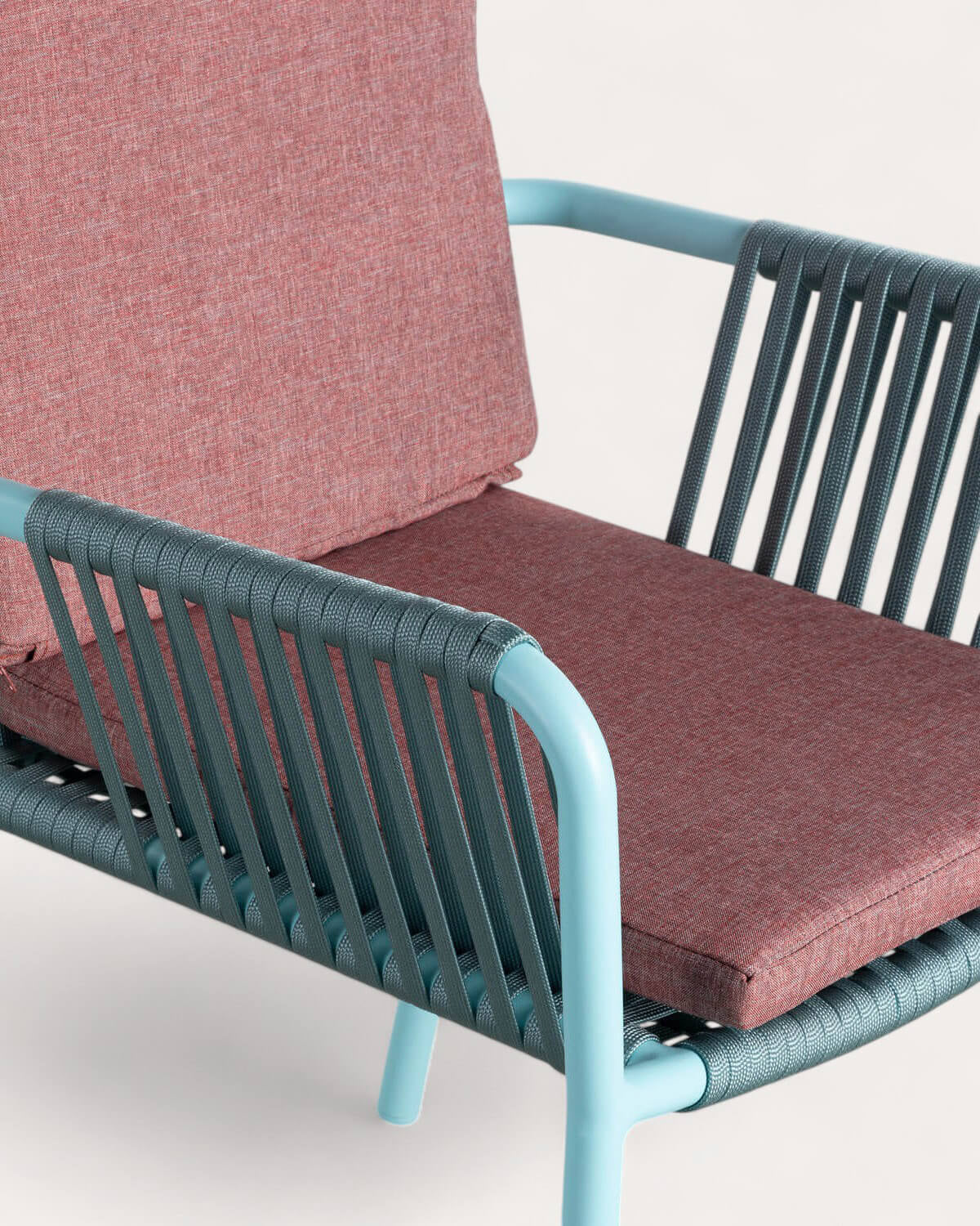 Drian aluminum and rope outdoor chair