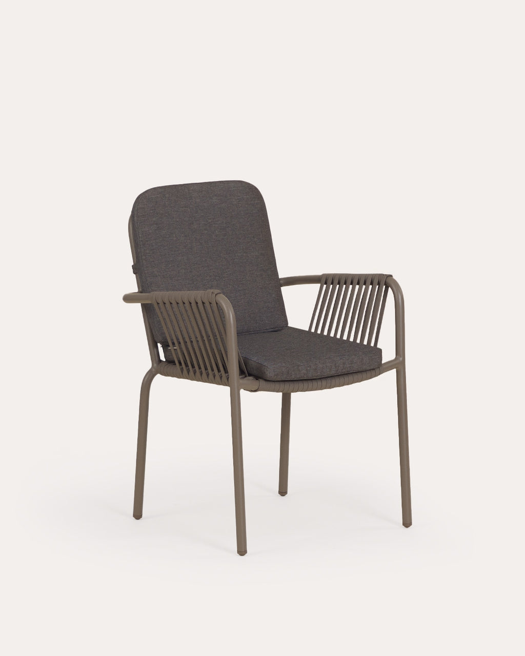 Drian aluminum and rope outdoor chair