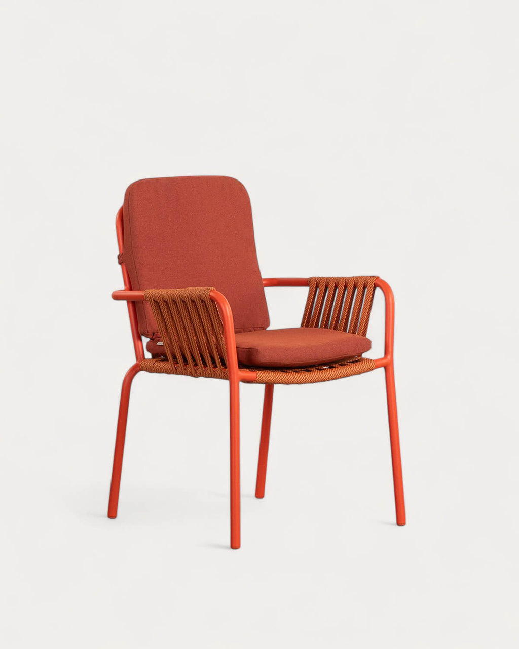 Drian aluminum and rope outdoor chair