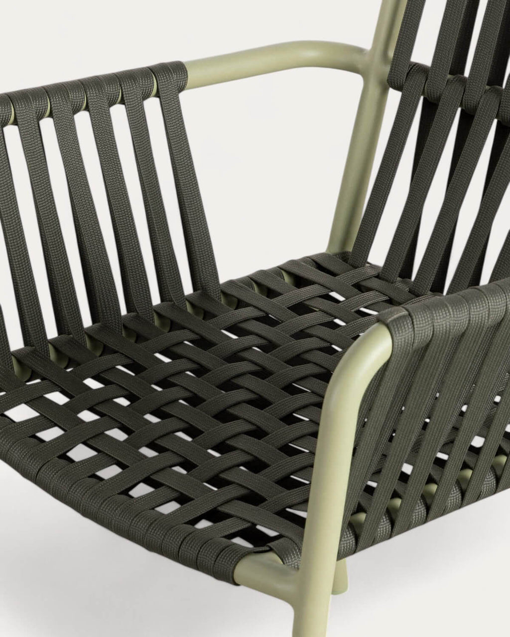 Drian aluminum and rope outdoor chair