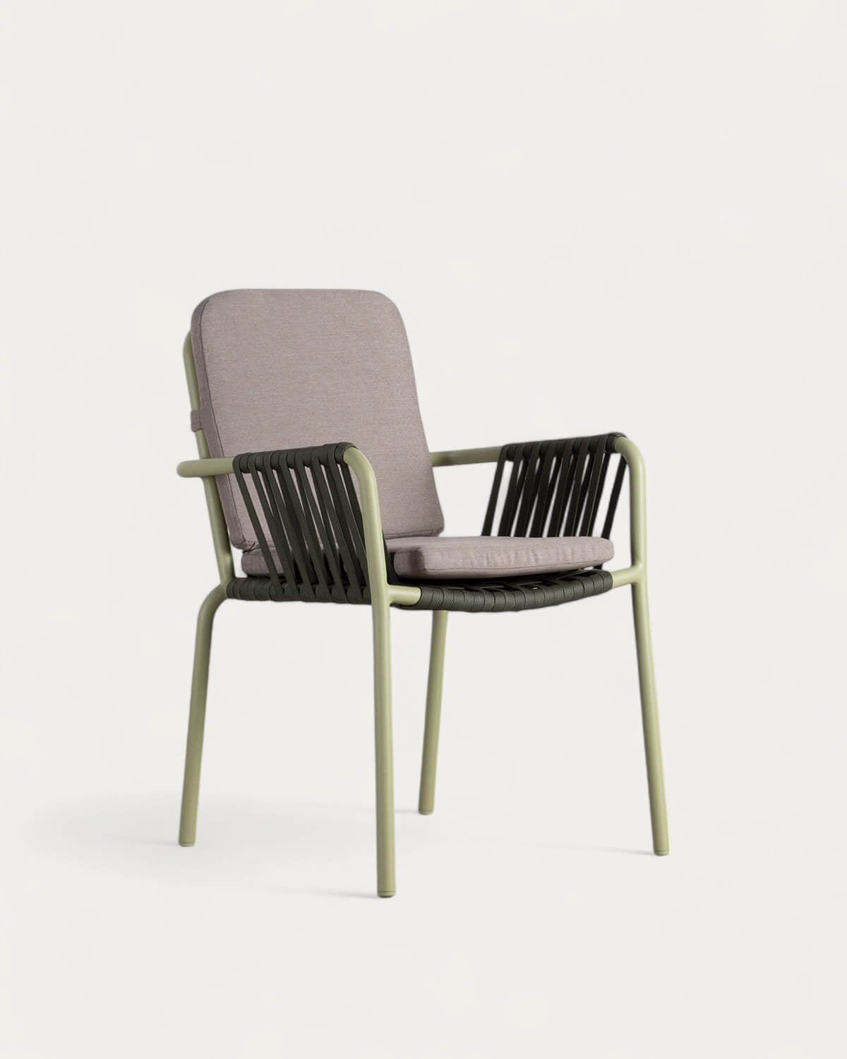 Drian aluminum and rope outdoor chair