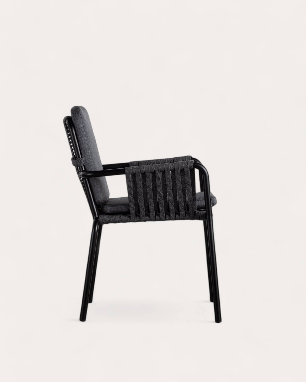 Drian aluminum and rope outdoor chair