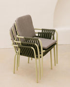 Drian aluminum and rope outdoor chair