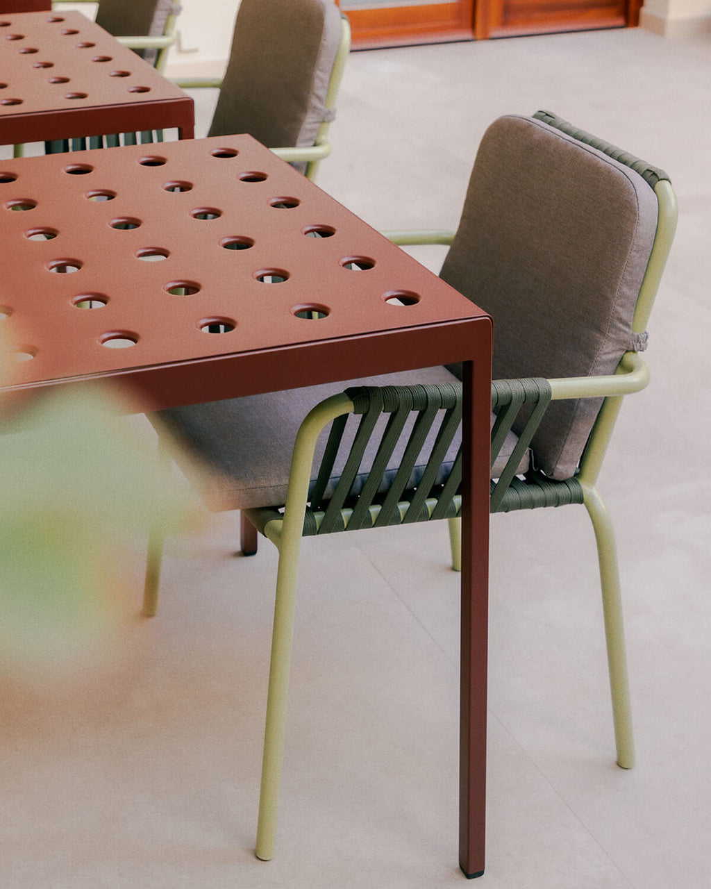 Drian aluminum and rope outdoor chair