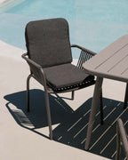 Drian aluminum and rope outdoor chair