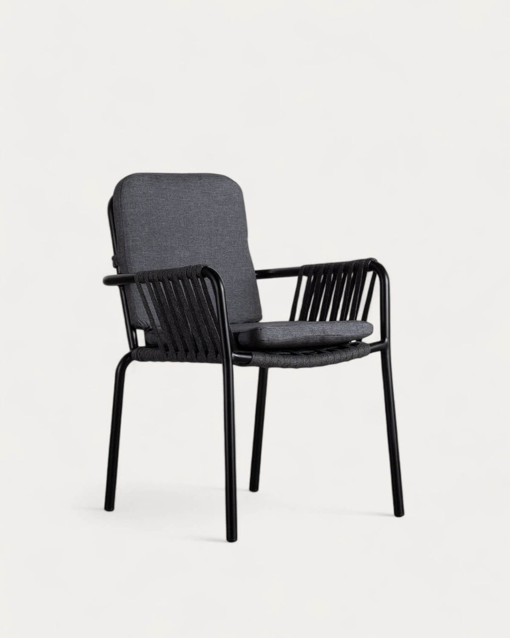 Drian aluminum and rope outdoor chair