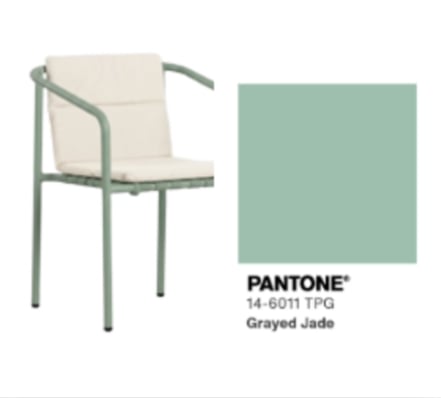 Outdoor chair with armrests in aluminum and Vinke fabric