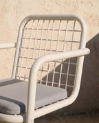 Biaritz outdoor chair with metal armrests