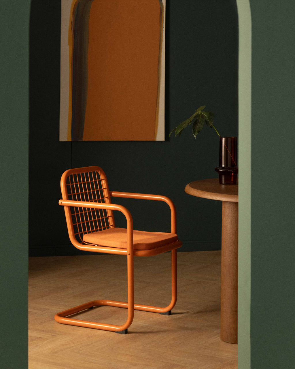 Biaritz dining chair with metal armrests