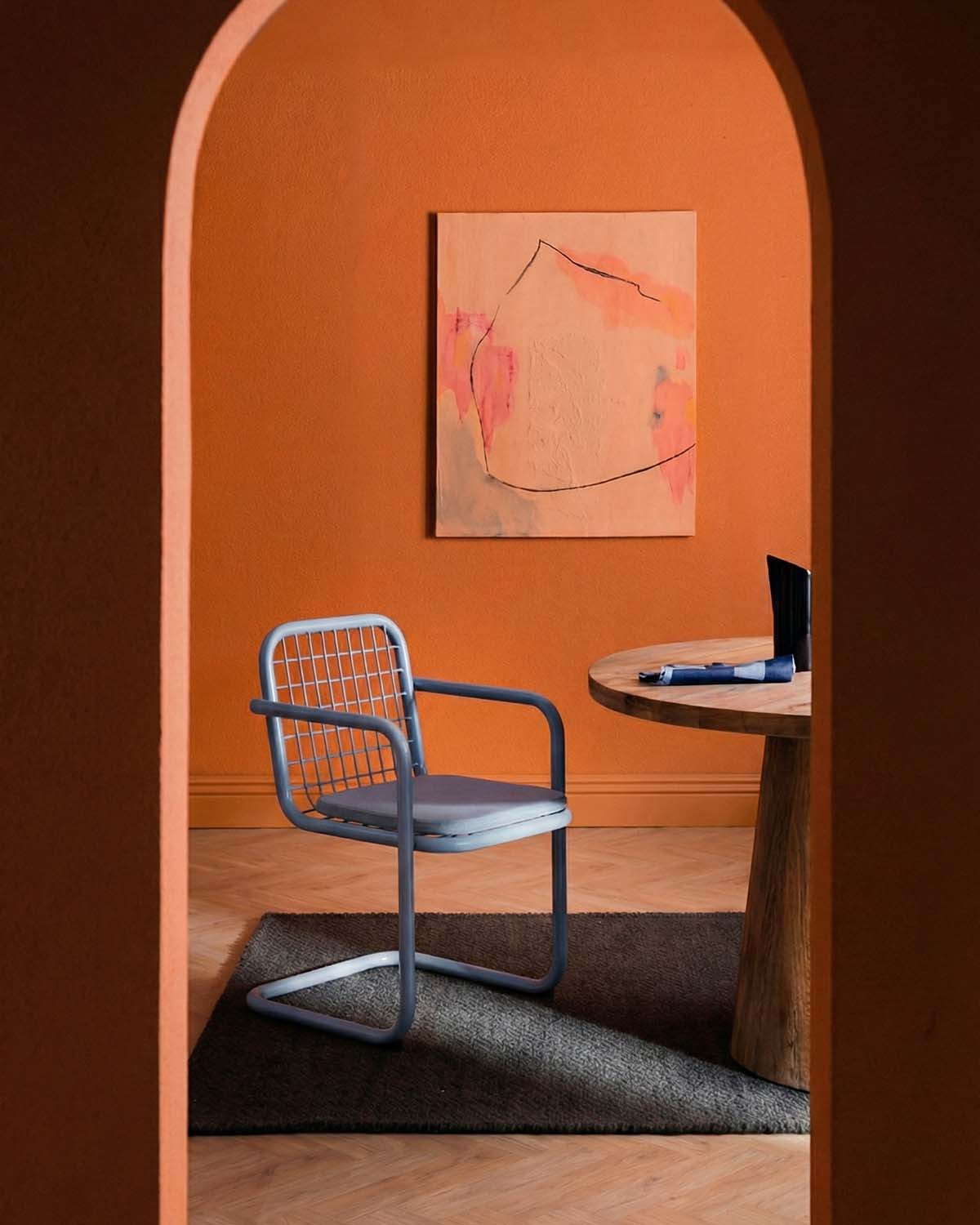 Biaritz dining chair with metal armrests
