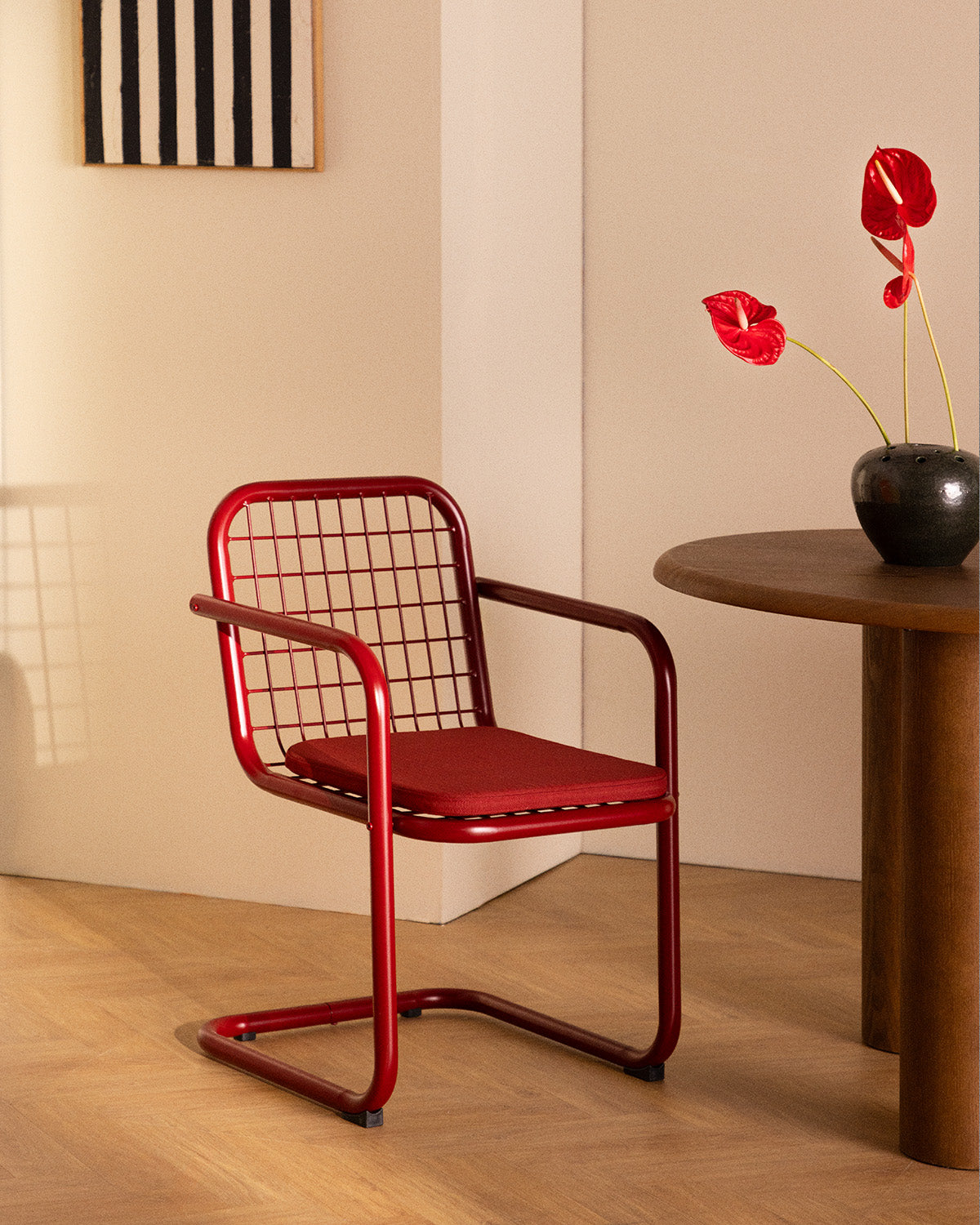 Biaritz dining chair with metal armrests
