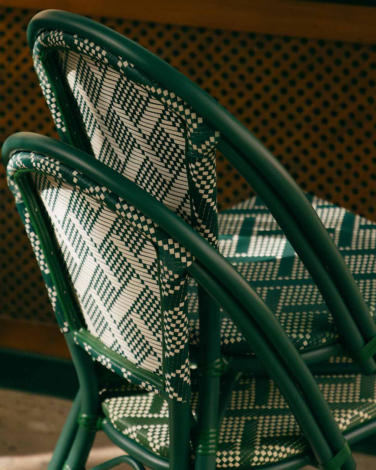 Yona Bistro aluminum and synthetic rattan outdoor chair