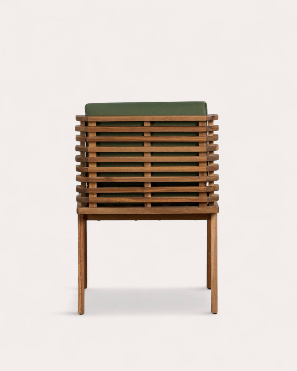 Acacia wood outdoor chair with Hazan fabric cushions