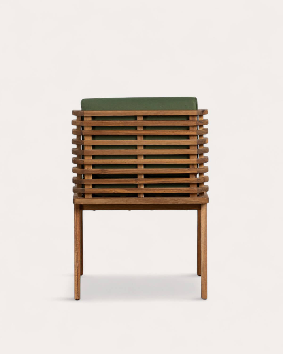 Acacia wood outdoor chair with Hazan fabric cushions