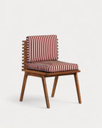 Acacia wood outdoor chair with Hazan fabric cushions