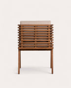 Acacia wood outdoor chair with Hazan fabric cushions