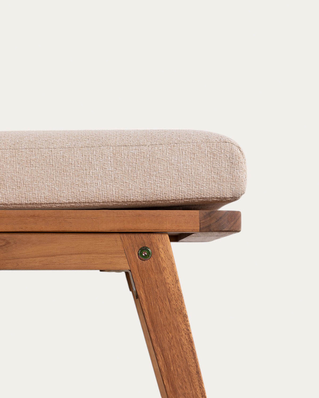 Acacia wood outdoor chair with Hazan fabric cushions
