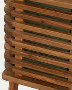 Acacia wood outdoor chair with Hazan fabric cushions
