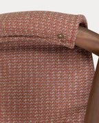 Outdoor chair in eucalyptus wood and Clhoti fabric