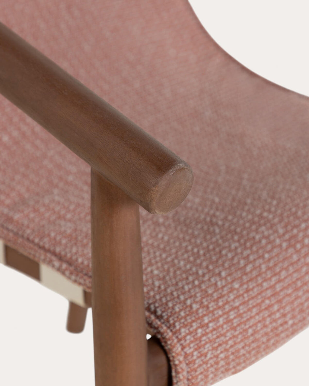 Outdoor chair in eucalyptus wood and Clhoti fabric
