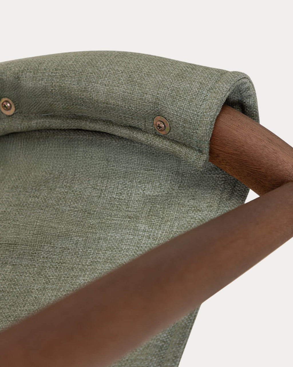 Outdoor chair in eucalyptus wood and Clhoti fabric