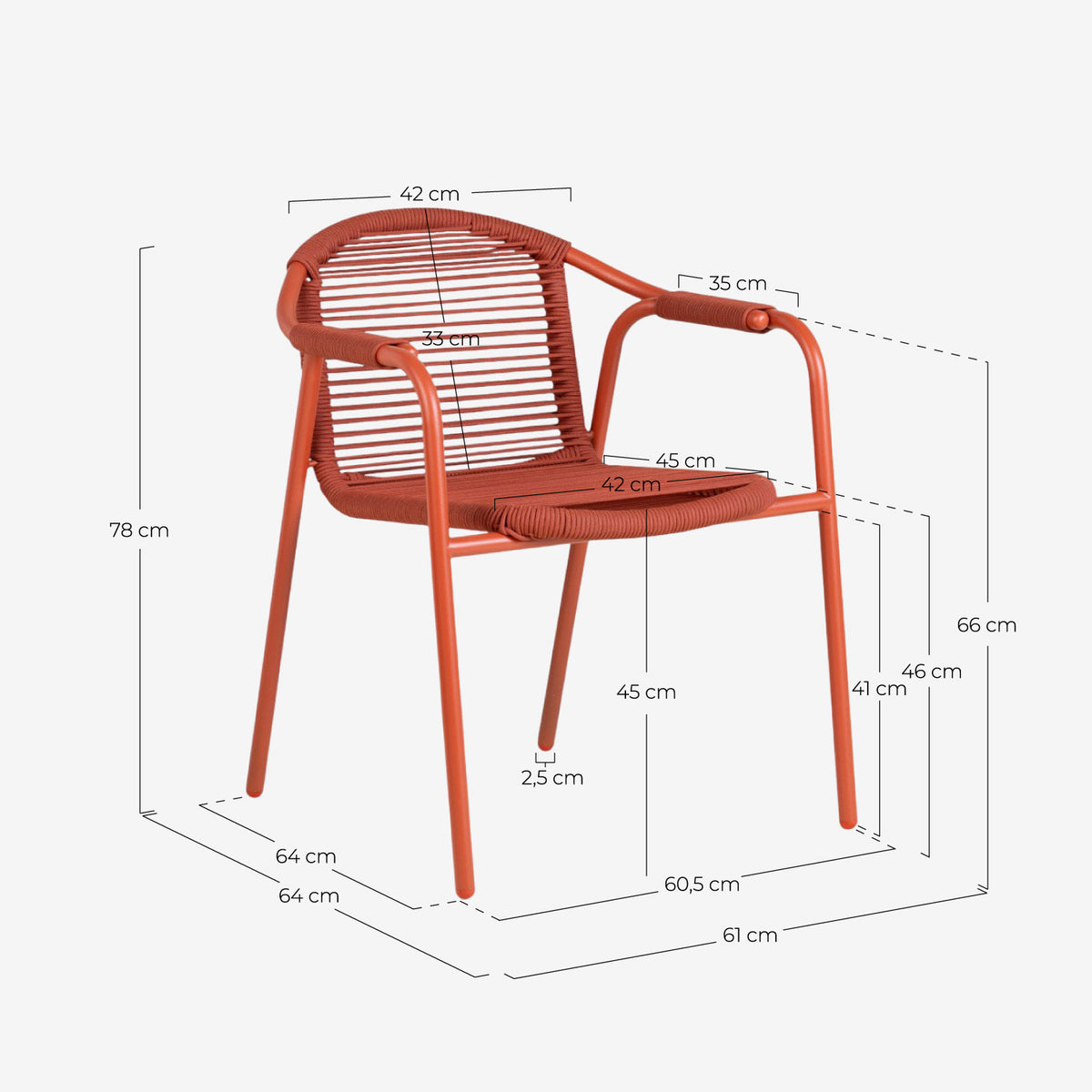 Murna Metal and Rope Dining Chair