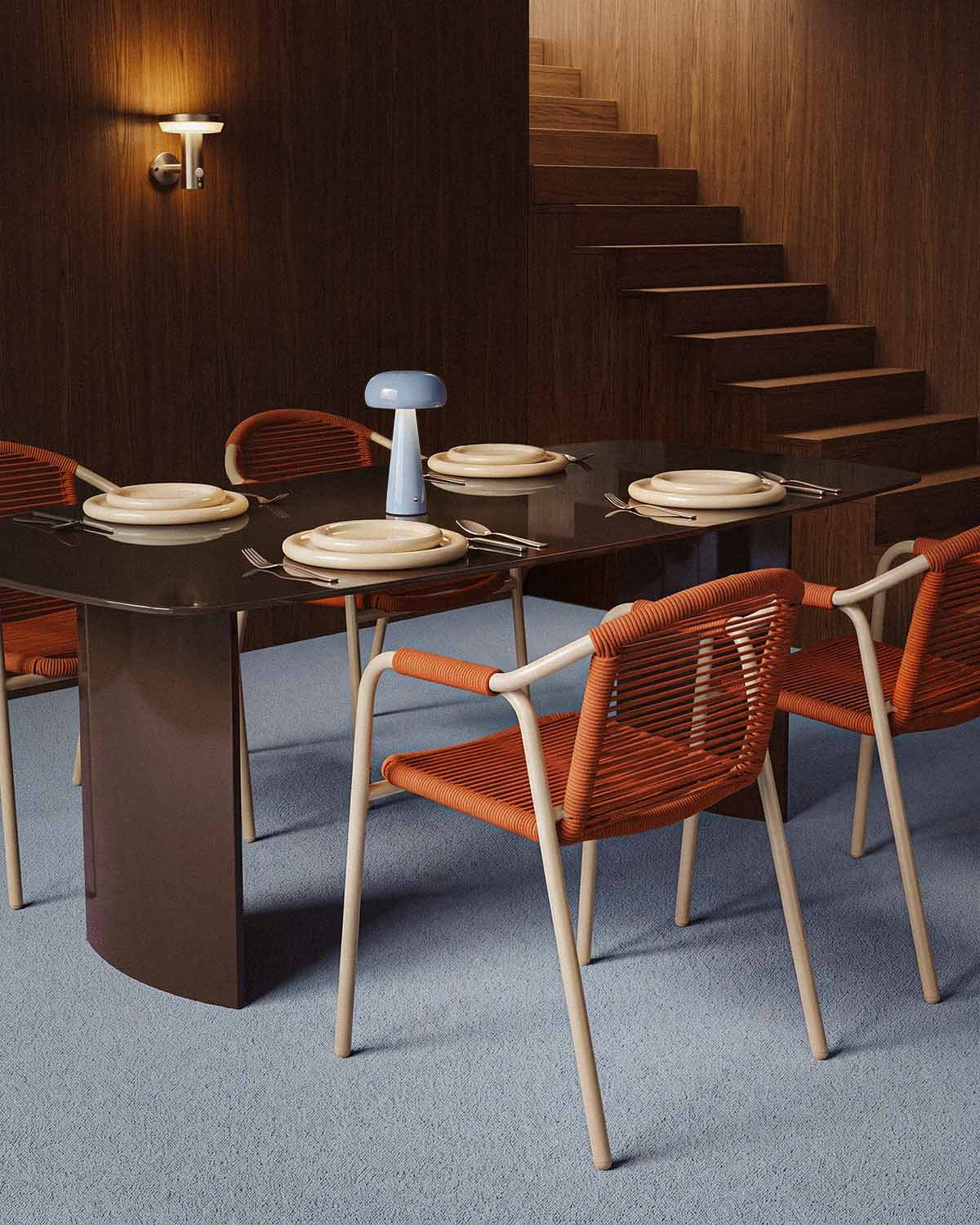 Murna Metal and Rope Dining Chair