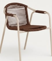 Murna Metal and Rope Outdoor Chair