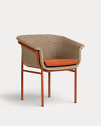 Caitlyn Metal and Rattan Outdoor Chair