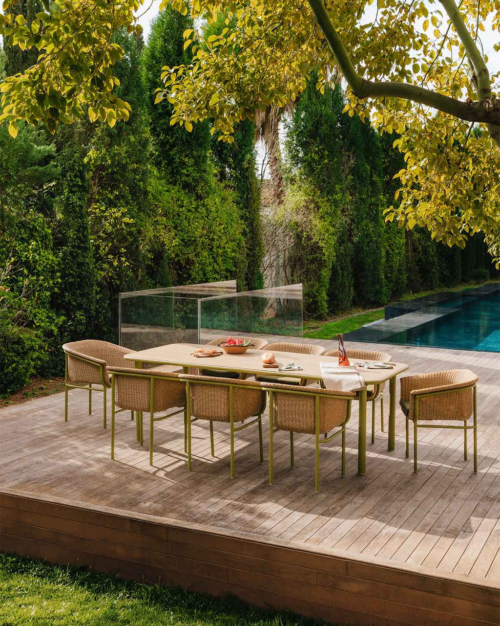 Caitlyn Metal and Rattan Outdoor Chair