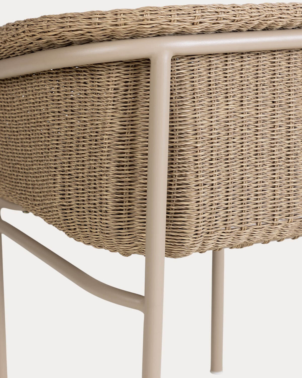 Caitlyn Metal and Rattan Outdoor Chair