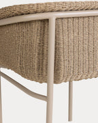 Caitlyn Metal and Rattan Outdoor Chair