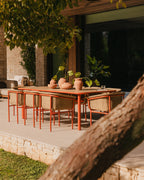 Caitlyn Metal and Rattan Outdoor Chair