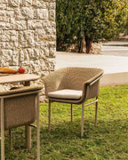 Caitlyn Metal and Rattan Outdoor Chair