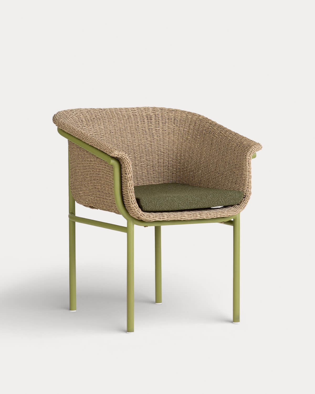 Caitlyn Metal and Rattan Outdoor Chair
